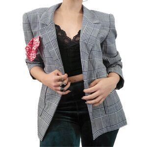 Vintage David Hayes Bonwit Teller Plaid Preppy Dark Academia Plaid Blazer Jacket